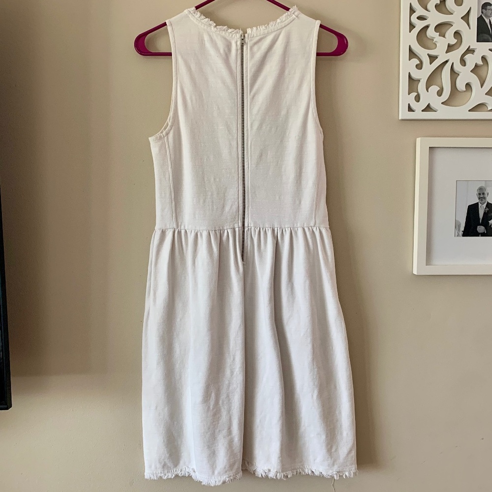 Madewell White Fringe Dress Sz M - Picture 4 of 4